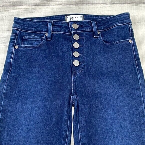 Paige Hoxton Ankle Jeans Skinny Blue Faded Denim Size 26 - Picture 5 of 13